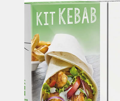 Kit Kebab (2kg Kebab + 4x5 Pao Pita+1L Molho Pita)